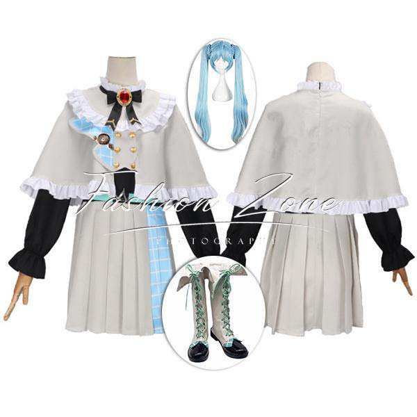 送料無料◇初音ミク 風 少女探偵 コスプレ衣装 ウィッグ 靴 cosplay